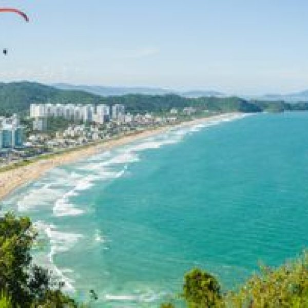 Aerial photo of the beach of Camboriú, Santa Catarina, Brazil.